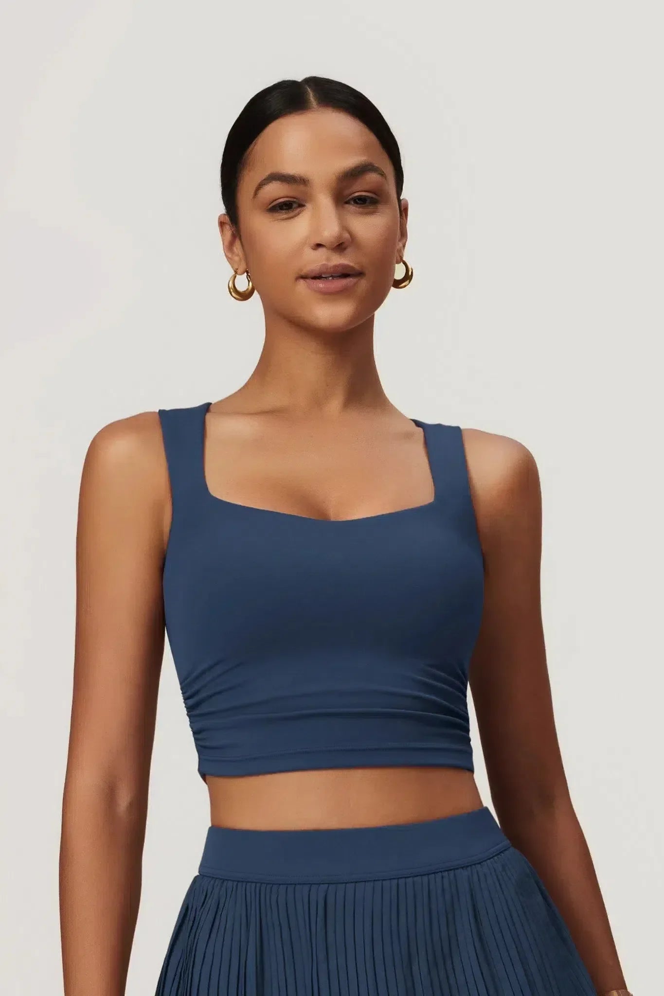 Abriana – Square neckline – Sleek fit top-10174780899655-Ivory Ombre