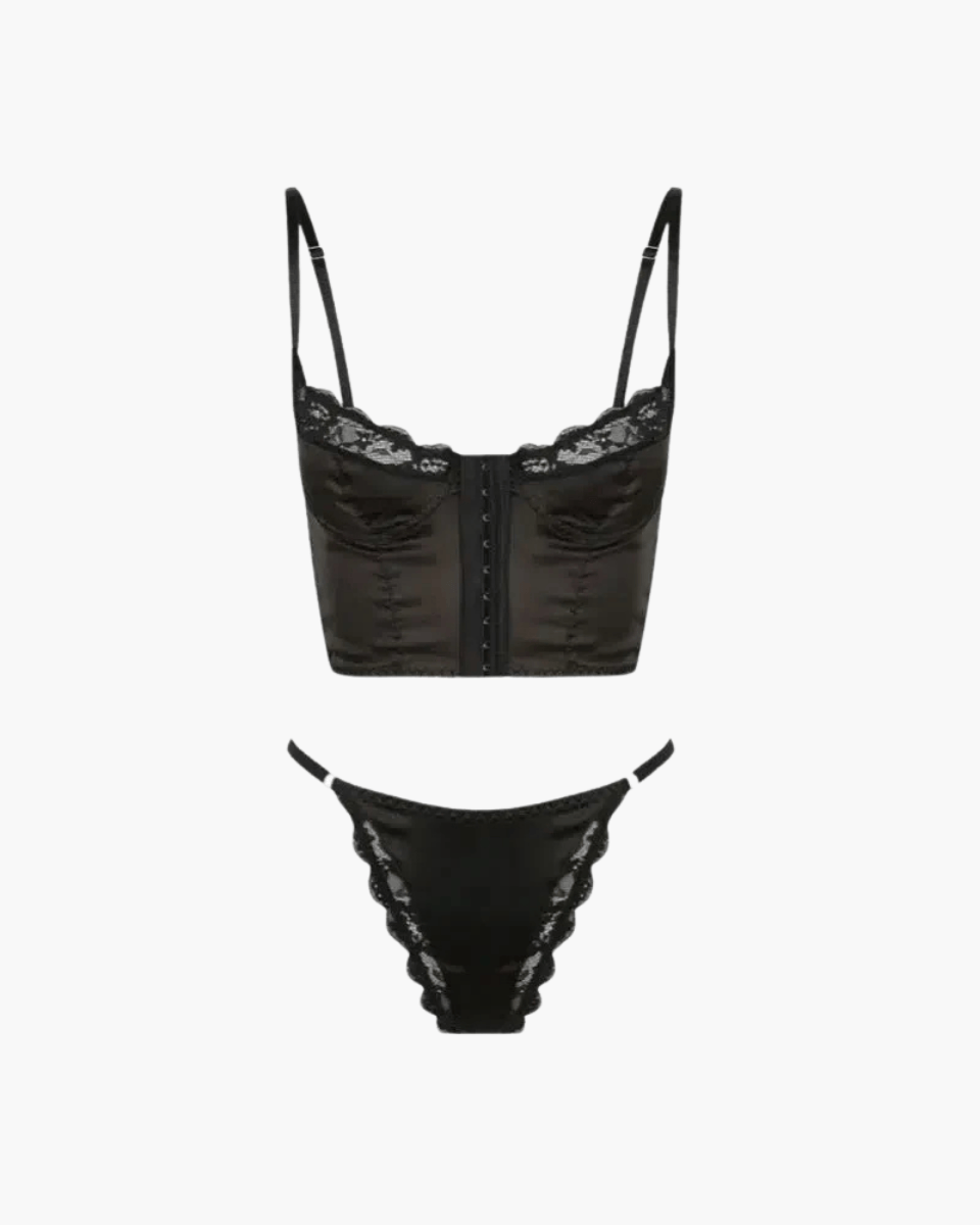 Alisanne – Cropped corset – Lingerie set-10174861508935-Ivory Ombre