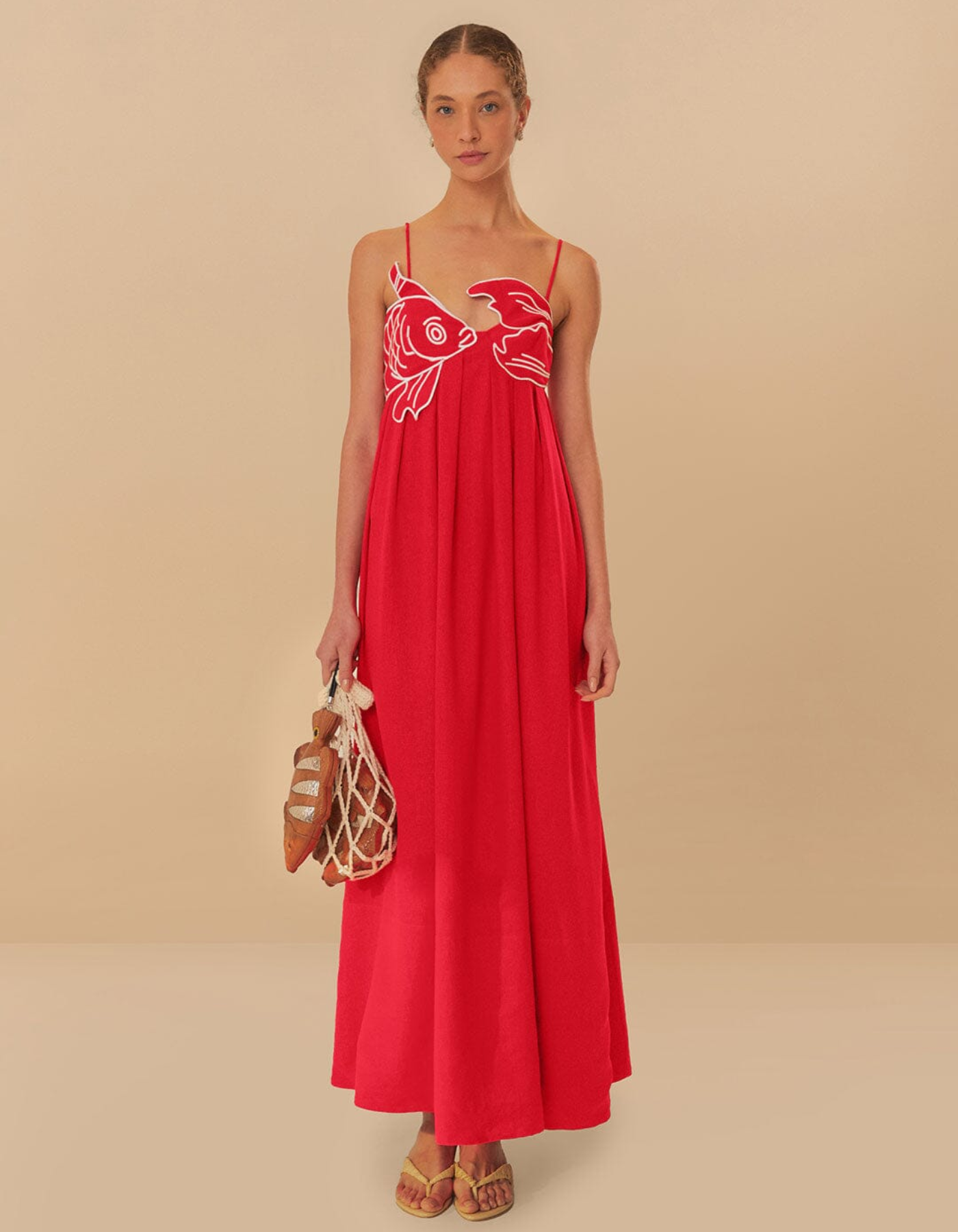 Carmarisse – Embroidered koi – Summer maxi dress-10174854201671-Ivory Ombre