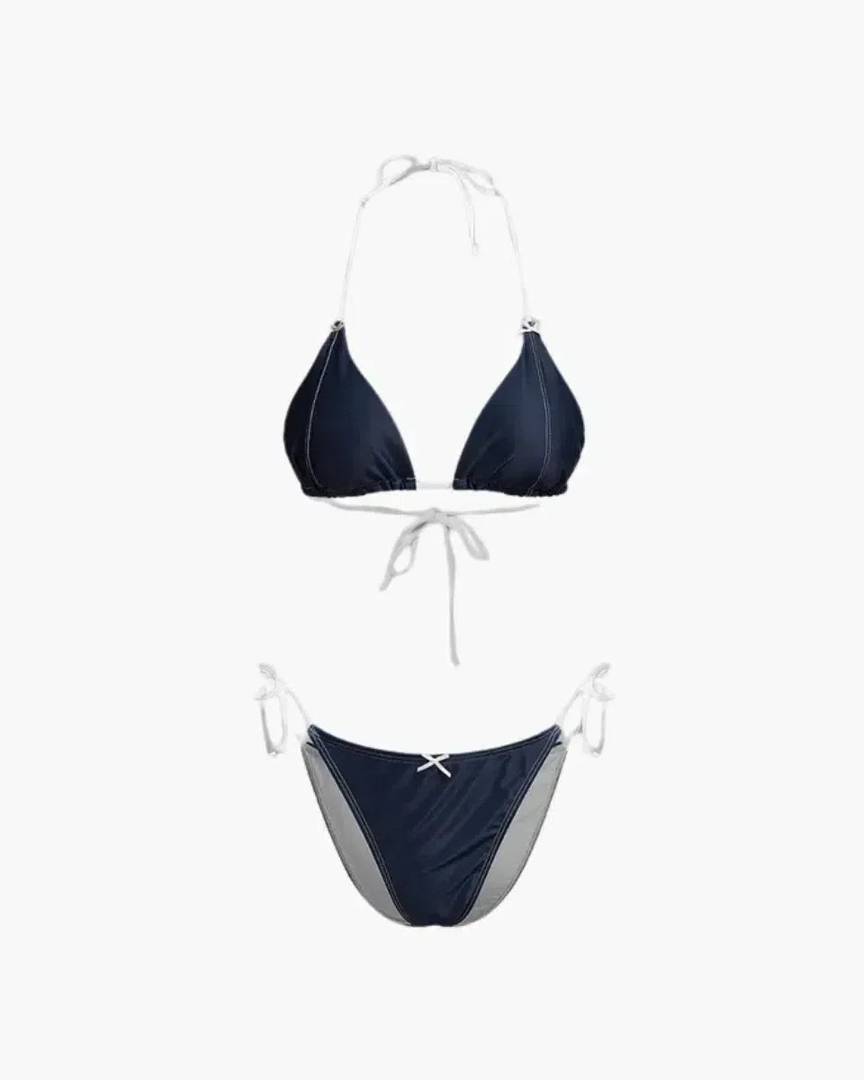 Corlisr – Contrast design – Y2K bikini set-10174713889095-Ivory Ombre
