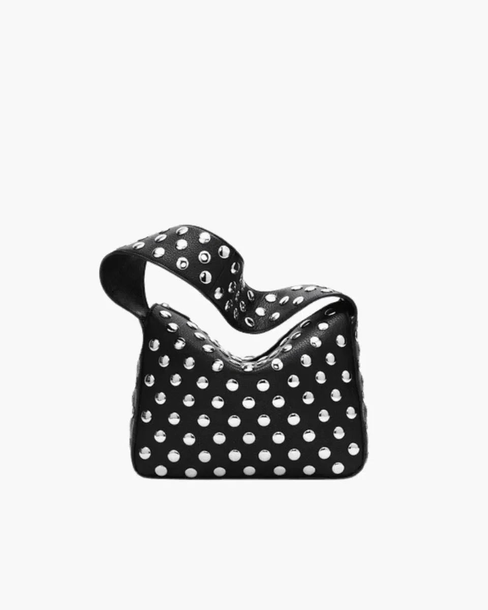 Delfina – Silver-tone studs – Handbag-10174665949511-Ivory Ombre