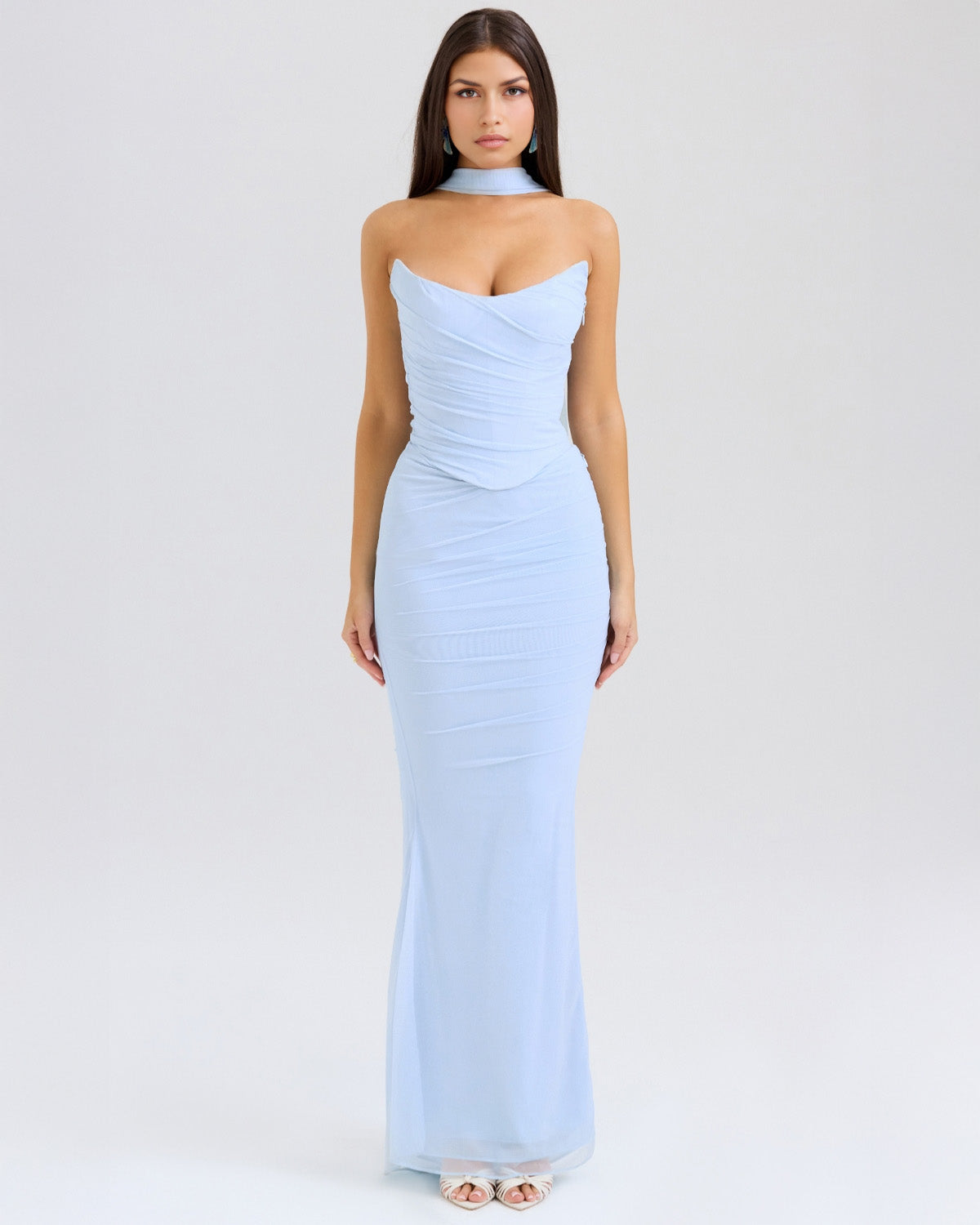 Elisari – Draped neckline – Evening gown-10192062546247-Ivory Ombre