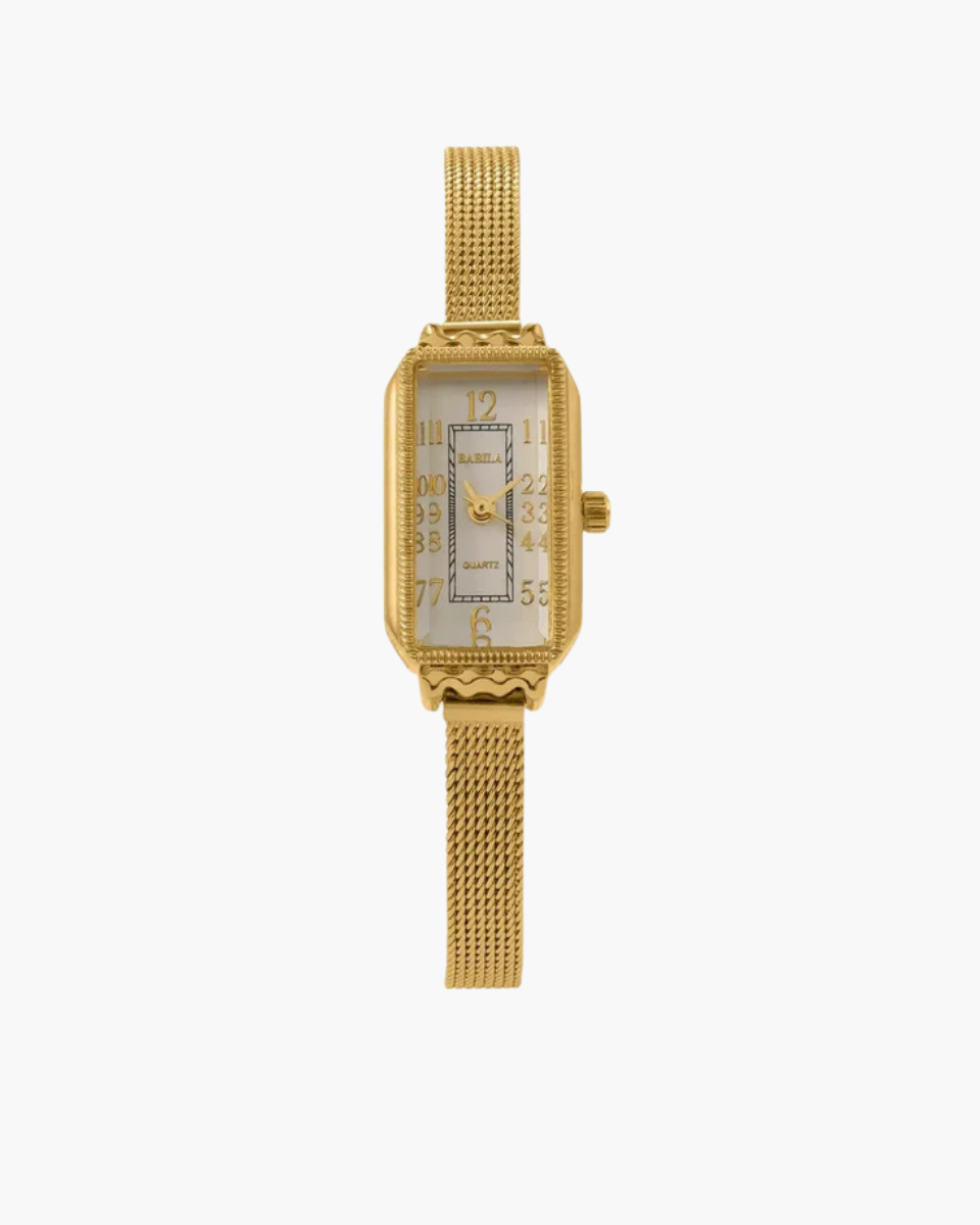 Fleur – Vintage-inspired – Mesh bracelet watch-10173355393351-Ivory Ombre