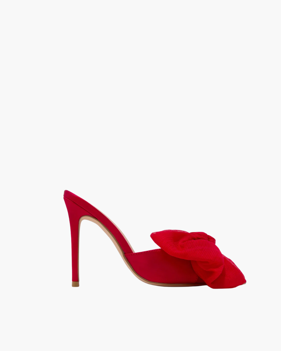 Melodia – Slip-on design – Oversized bow mule heels-10174764613959-Ivory Ombre