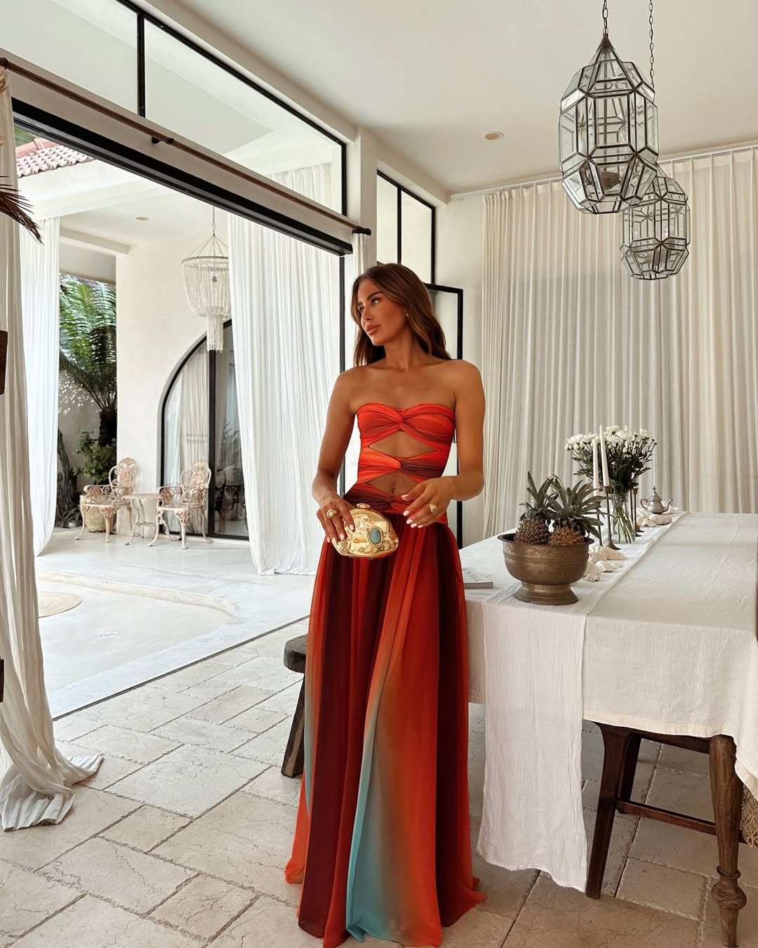 Seravelle – Sunset ombré – Maxi Dress-10183996801351-Ivory Ombre