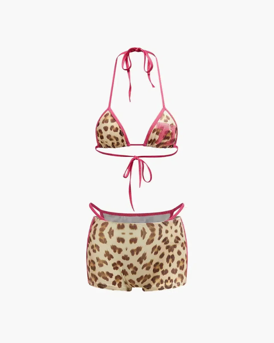 Soluna – Leopard print – Triangle bikini set-10174716805447-Ivory Ombre