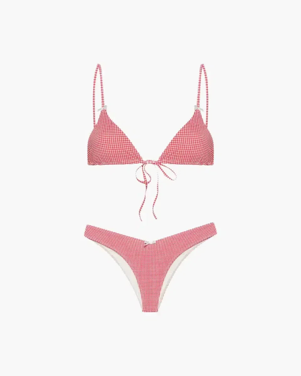 Sorelle – Gingham pattern – Swimsuit set-10174713692487-Ivory Ombre