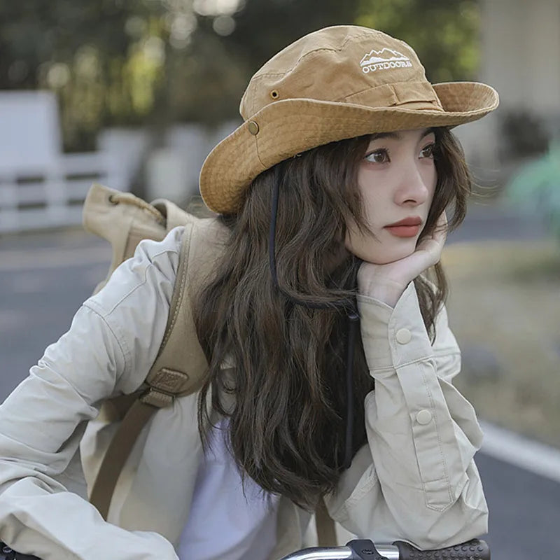 Théon – Foldable brim – Outdoor fishermans hat-10174850826567-Ivory Ombre