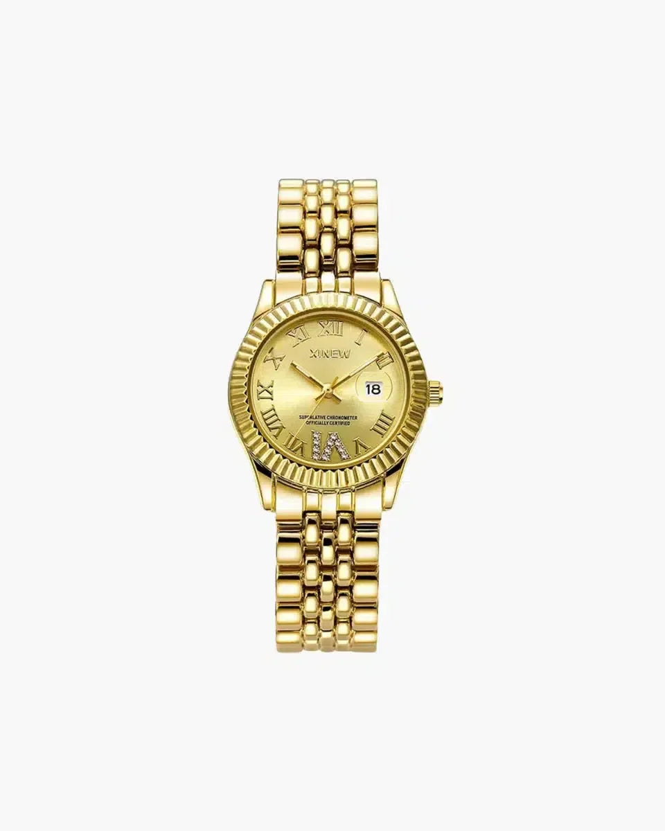 Winslet – Zirconia stones – Gold-tone watch-10173356769607-Ivory Ombre
