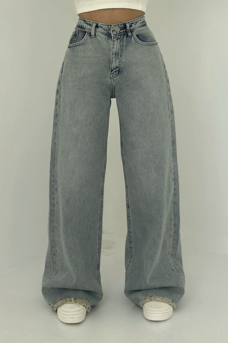 Zara Vintage Wide-Leg Jeans-10174844830023-Ivory Ombre