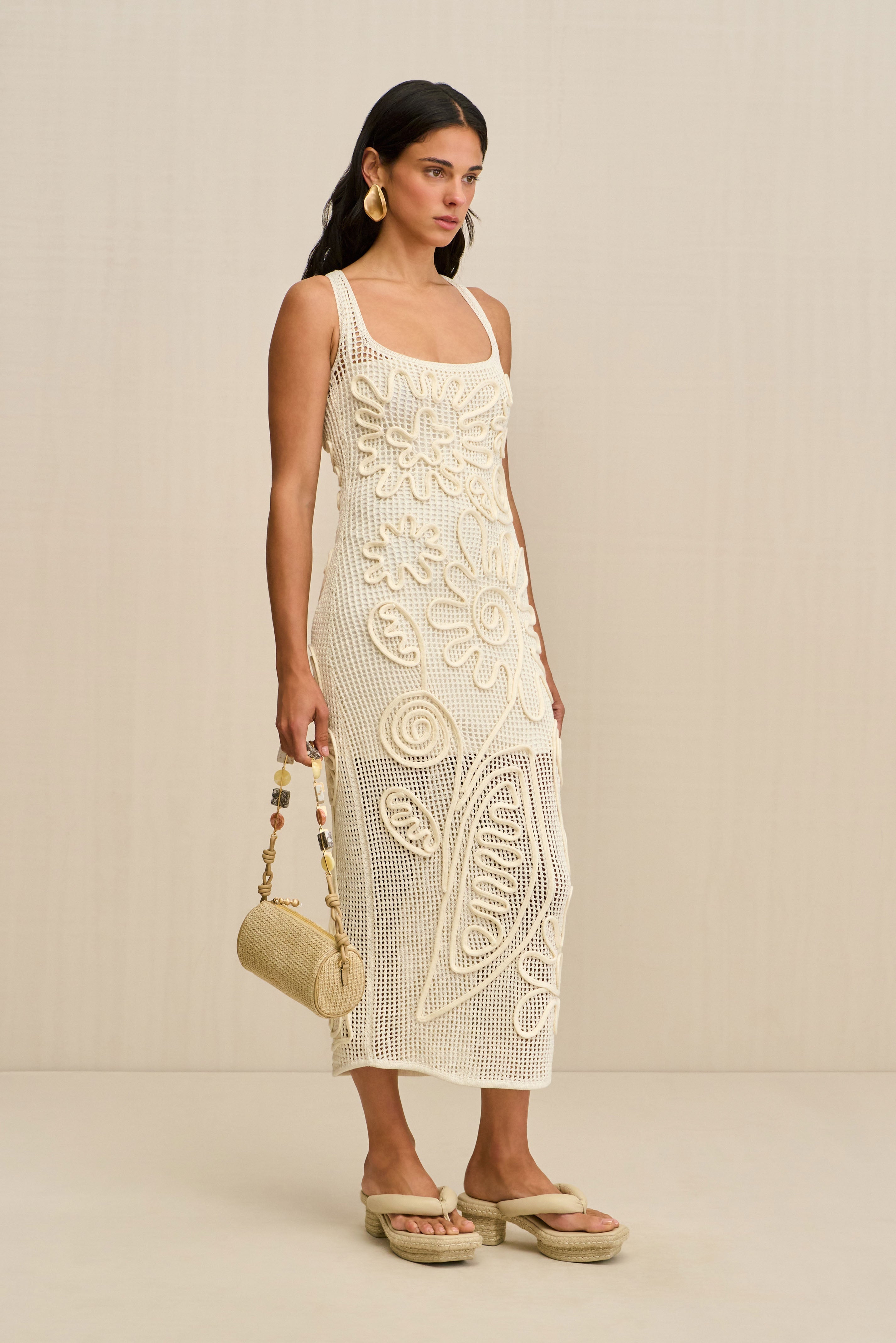 Fiorèra – Floral crochet – Midi dress-15163822408064-Santi Vento Atelier