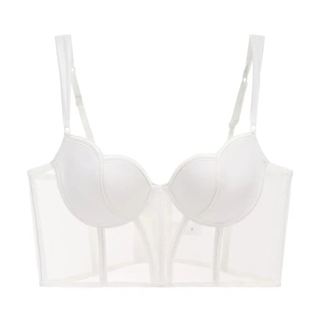 Alida – Sheer bodice – Corset and panty set-10174861574471-Ivory Ombre