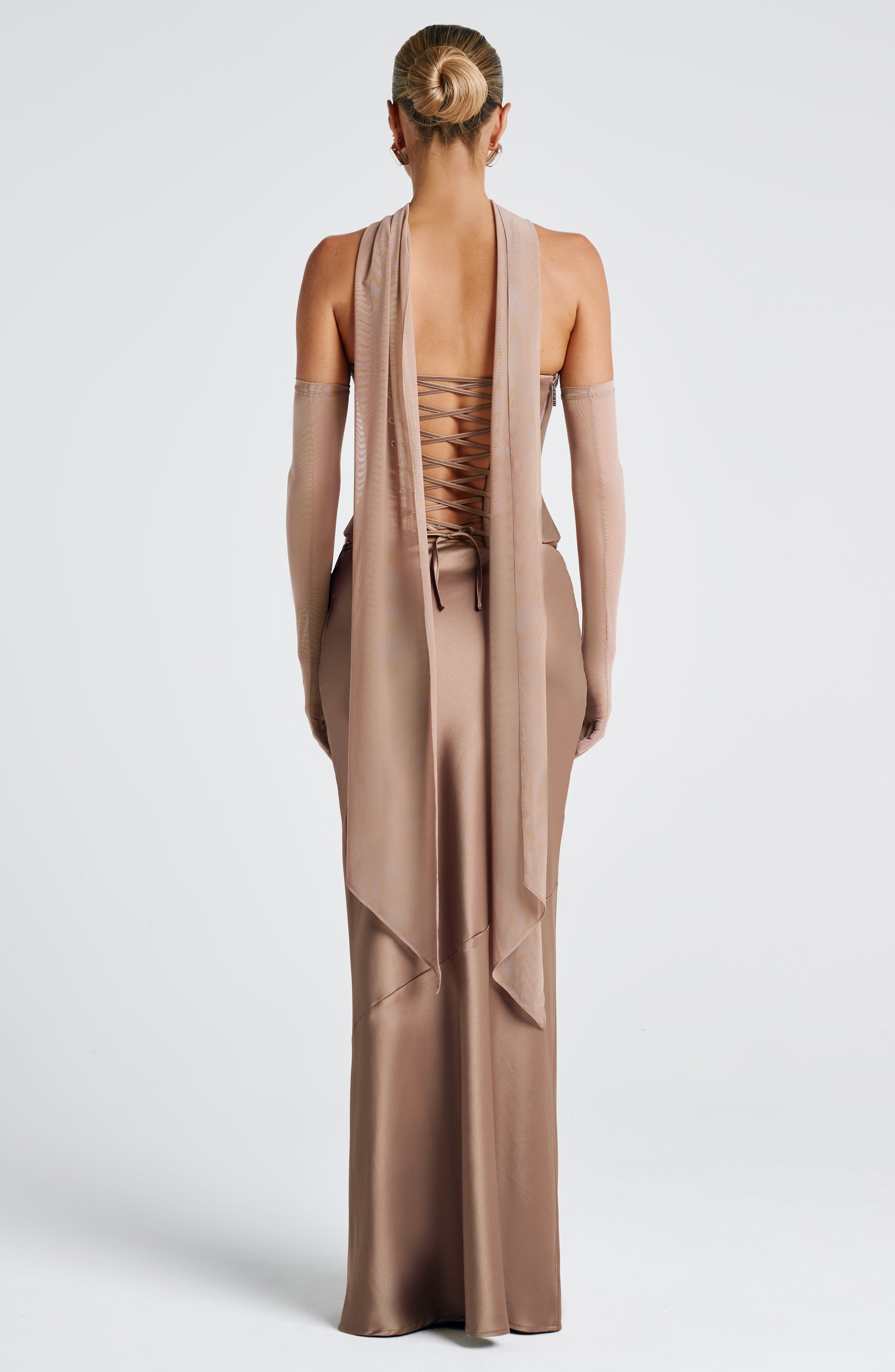 Allegra – Sculpted drape – Evening gown-10191235088711-Ivory Ombre