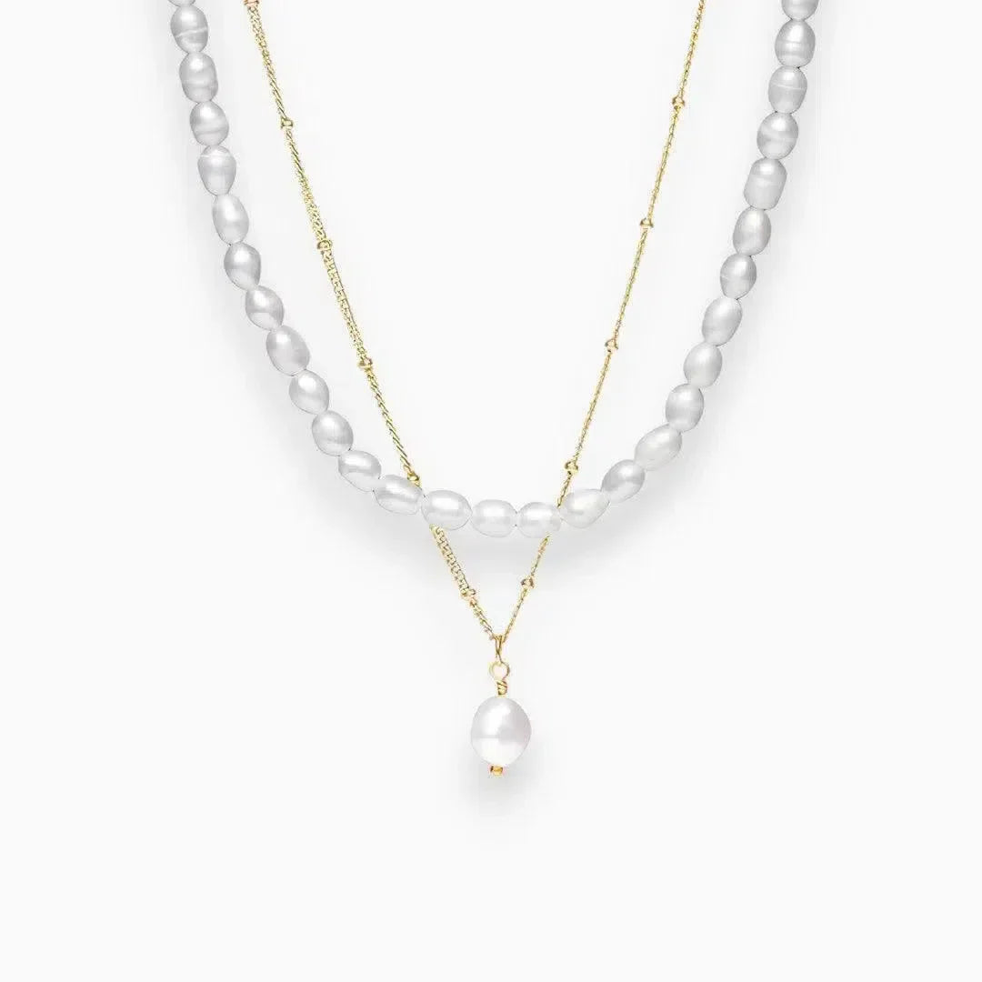 Alohani – Freshwater pearls – Necklace duo-10173354737991-Ivory Ombre