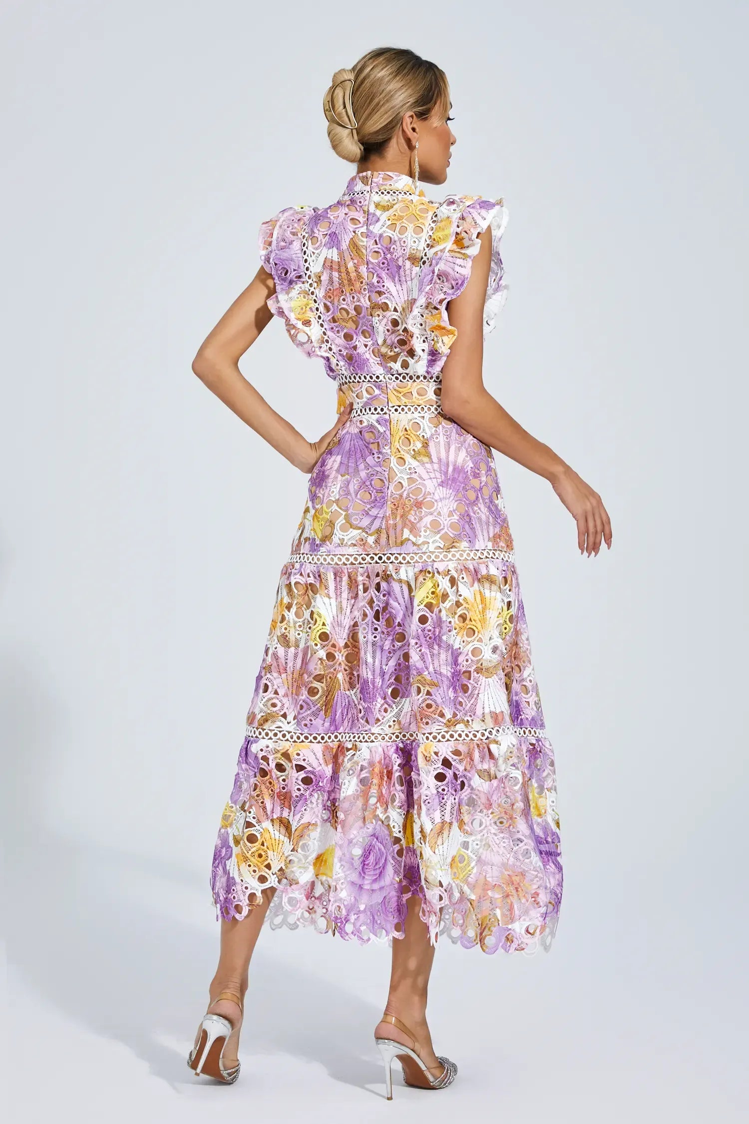 Alouvelle - Embroidered romance – Midi dress-10174863507783-Ivory Ombre