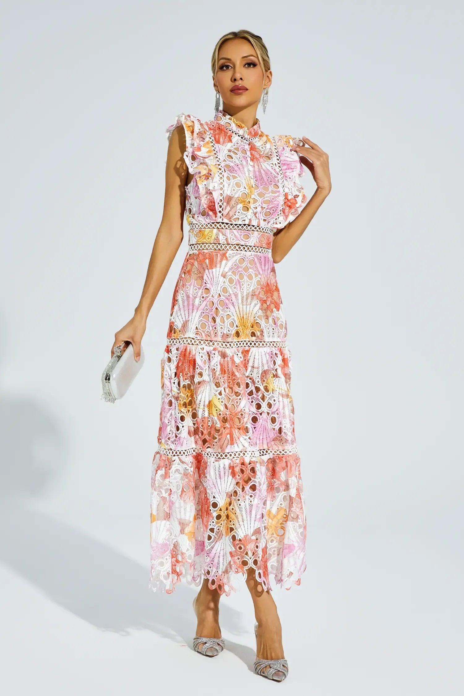 Alouvelle - Embroidered romance – Midi dress-10174863507783-Ivory Ombre