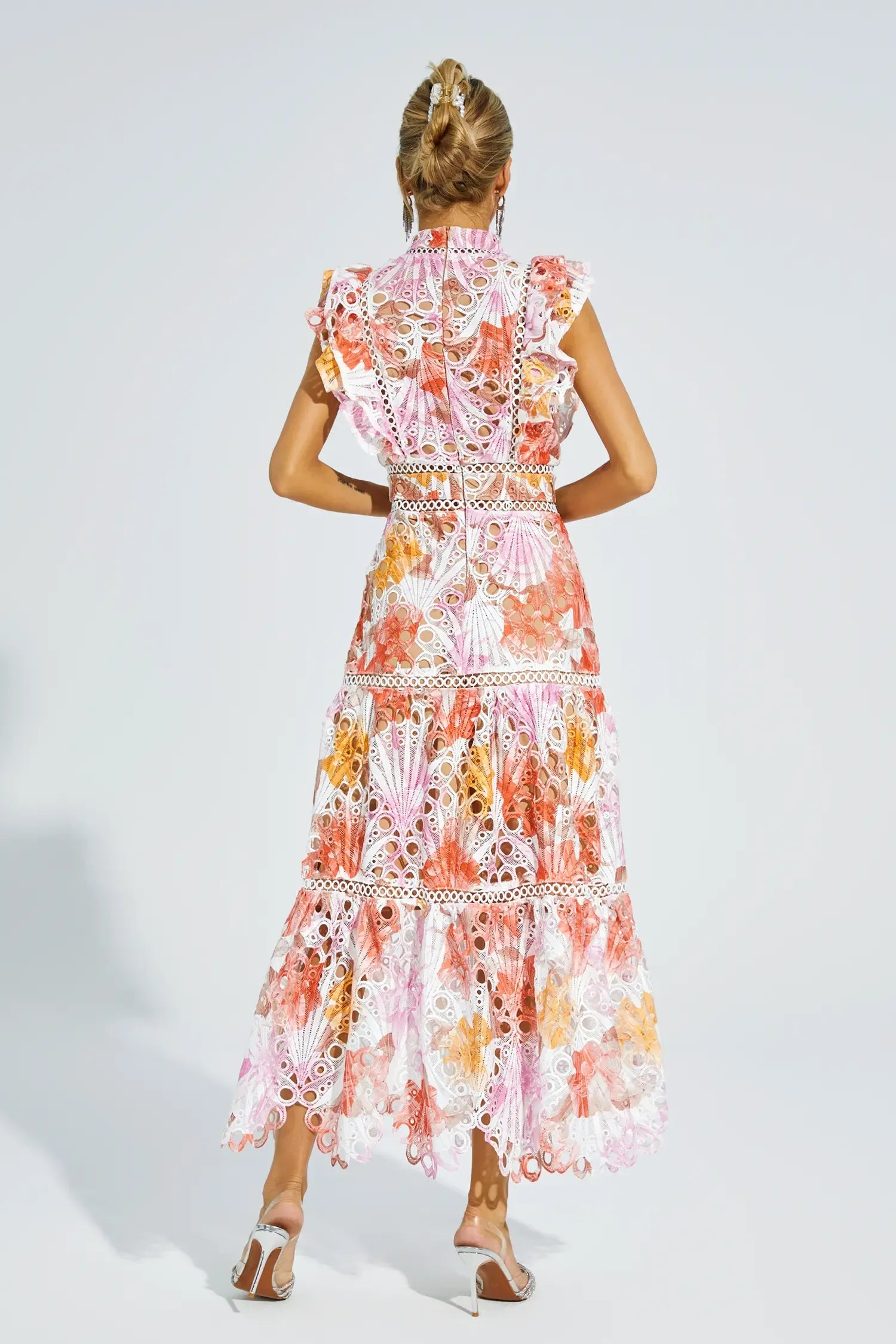 Alouvelle - Embroidered romance – Midi dress-10174863507783-Ivory Ombre
