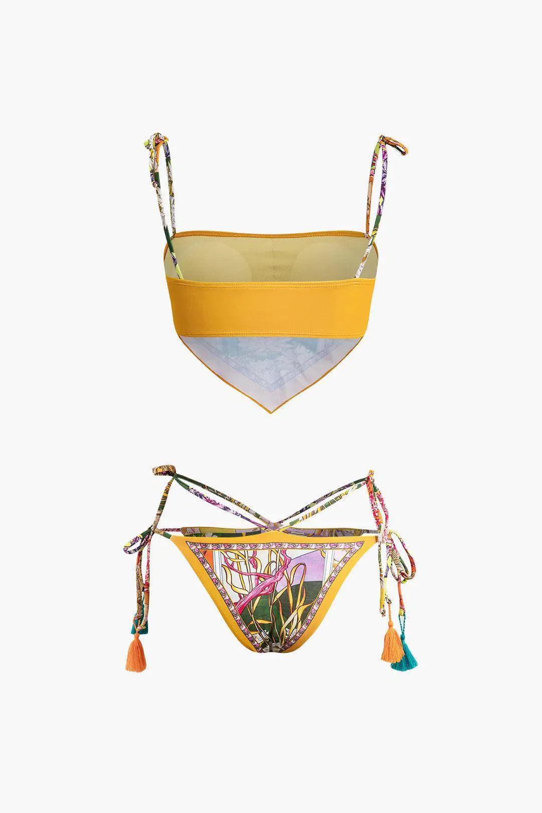 Amaril – Tropical style – Floral bikini set-10174713200967-Ivory Ombre