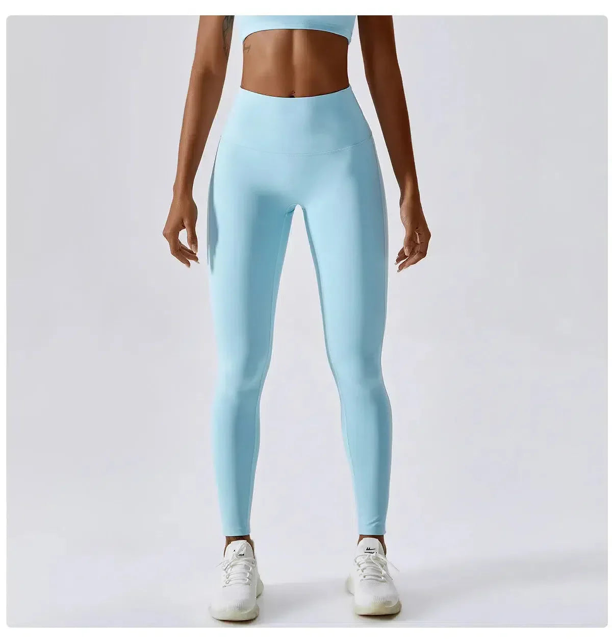 Ambra – High-stretch fabric – Push-up workout leggings-10174786601287-Ivory Ombre