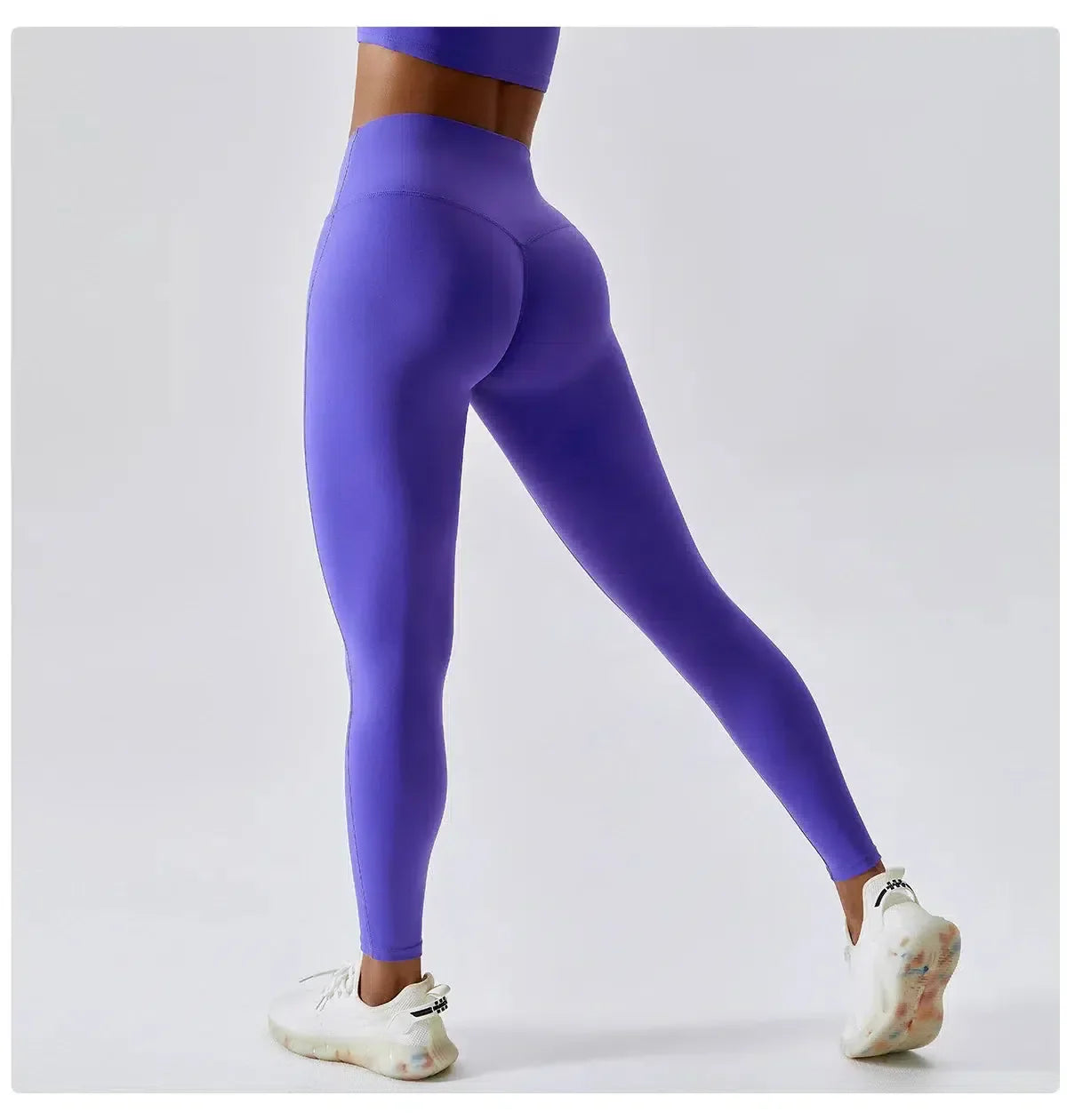 Ambra – High-stretch fabric – Push-up workout leggings-10174786601287-Ivory Ombre