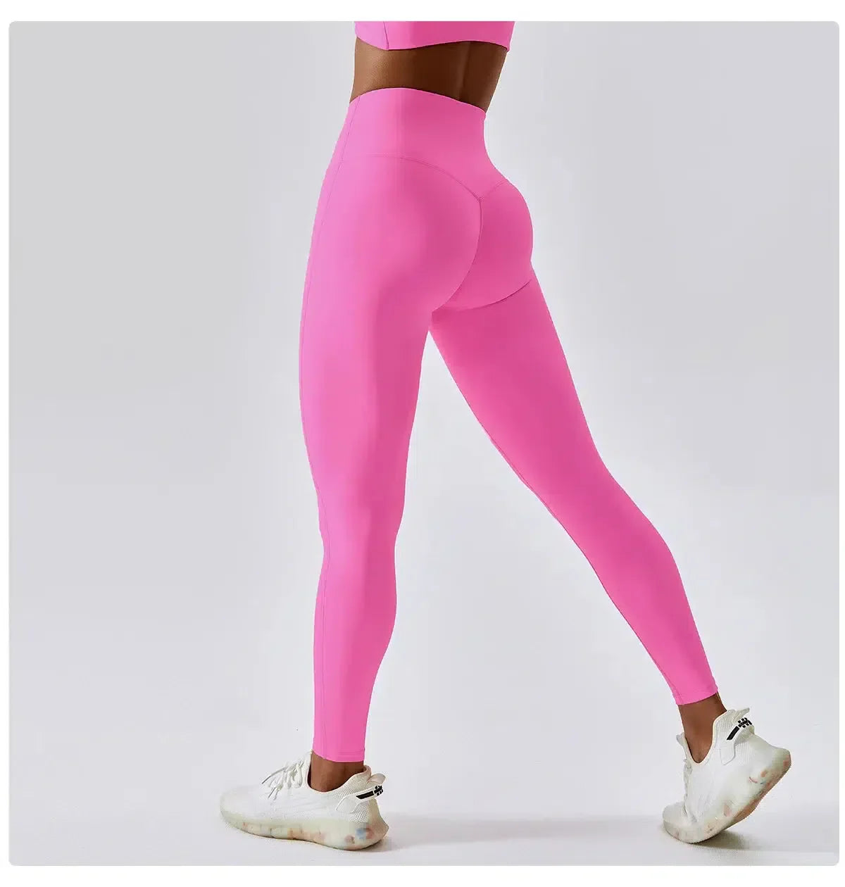 Ambra – High-stretch fabric – Push-up workout leggings-10174786601287-Ivory Ombre