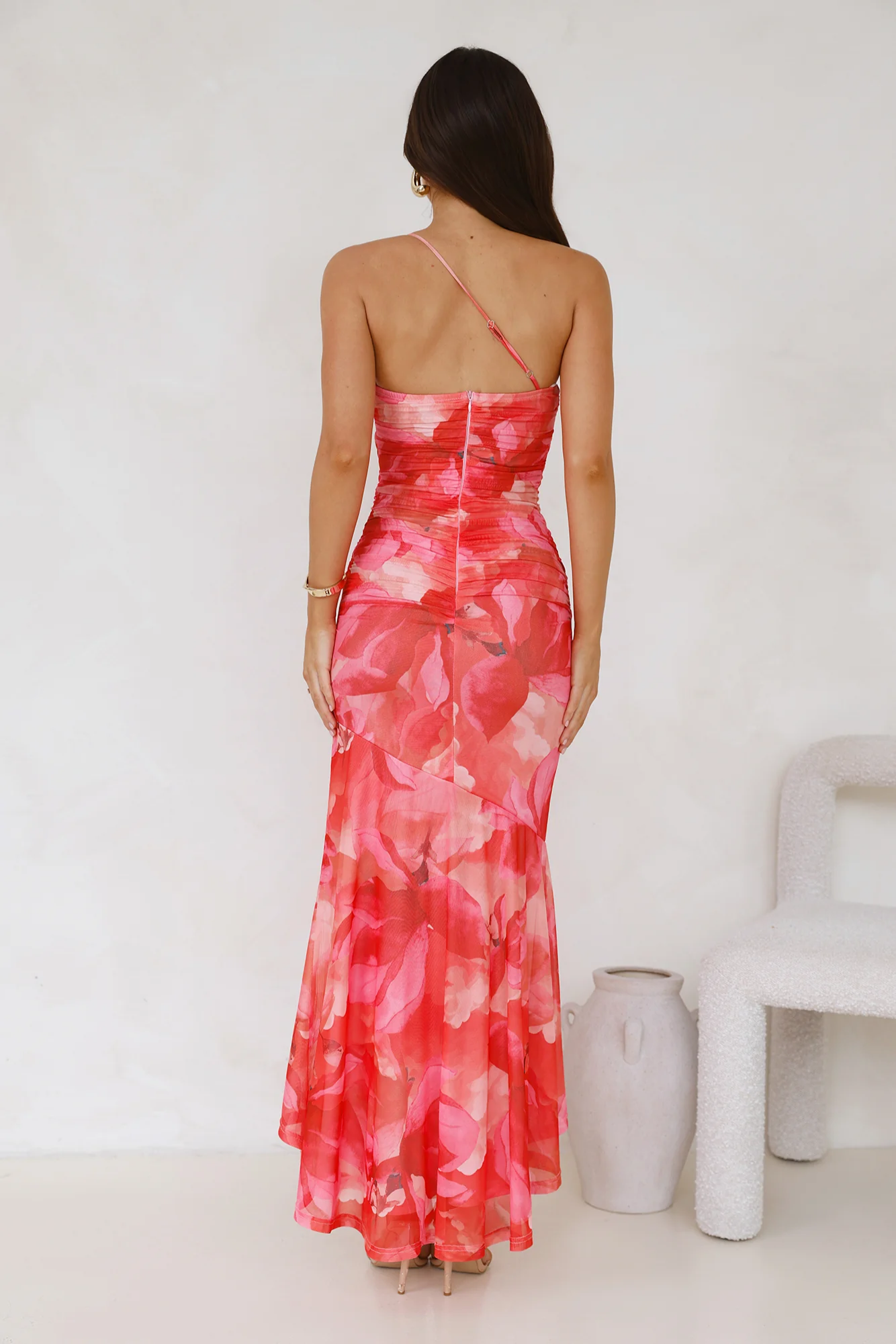 Ameliora – Fitted bodice flow – Maxi dress-10174738956615-Ivory Ombre