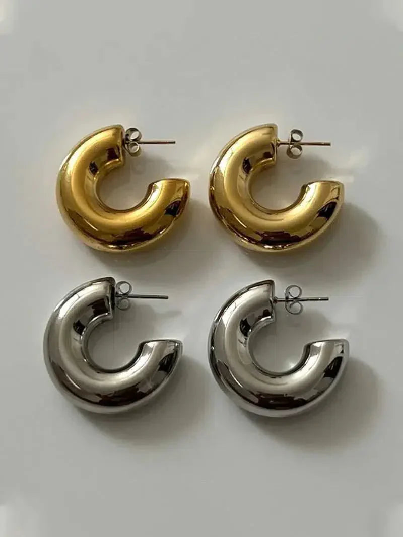 Amore – Chunky design – Hoop earrings-10173354639687-Ivory Ombre