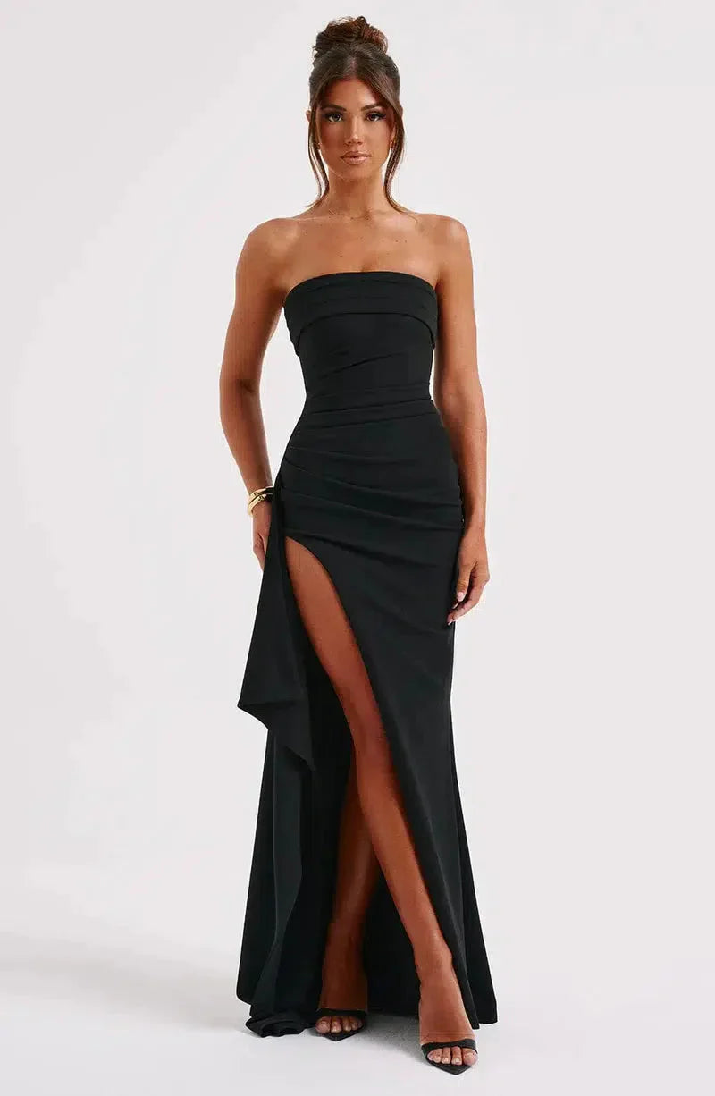 Arcadia – Thigh-high split – Maxi dress-10174727782727-Ivory Ombre