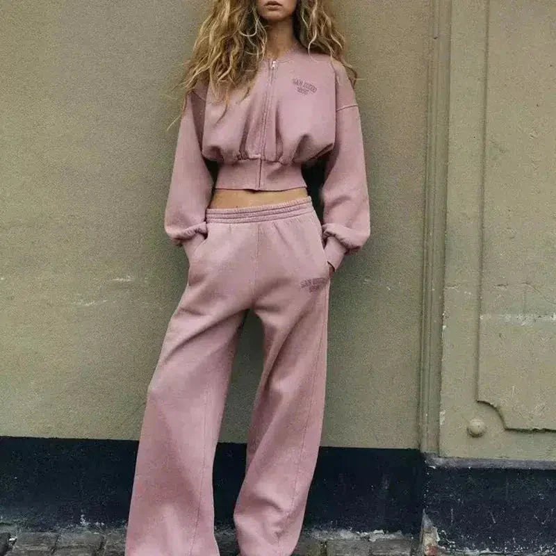 Astrid – Zip-up jacket & jogger pants – San Francisco lounge set-10174844993863-Ivory Ombre
