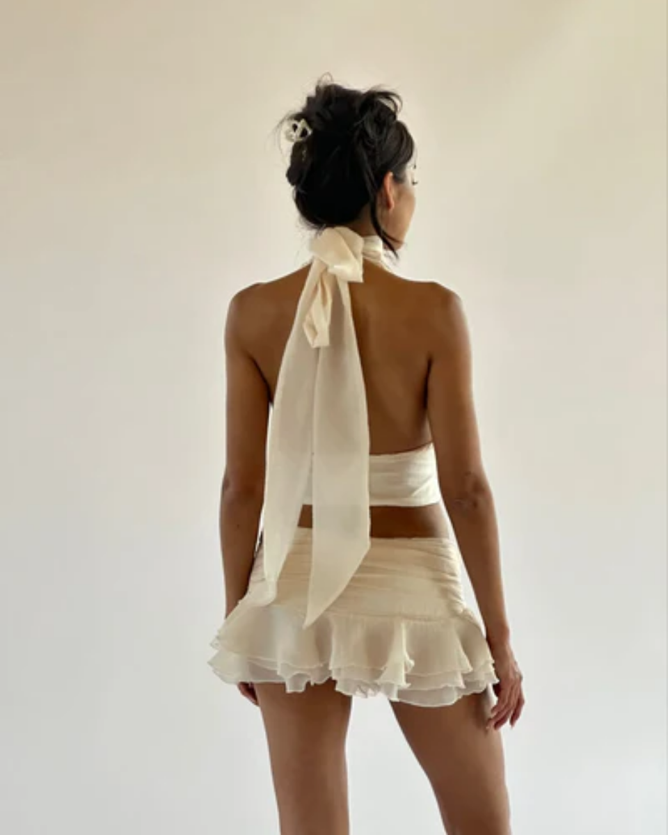 Aubépine – Organza elegance – Two-piece mini set-10174753931591-Ivory Ombre