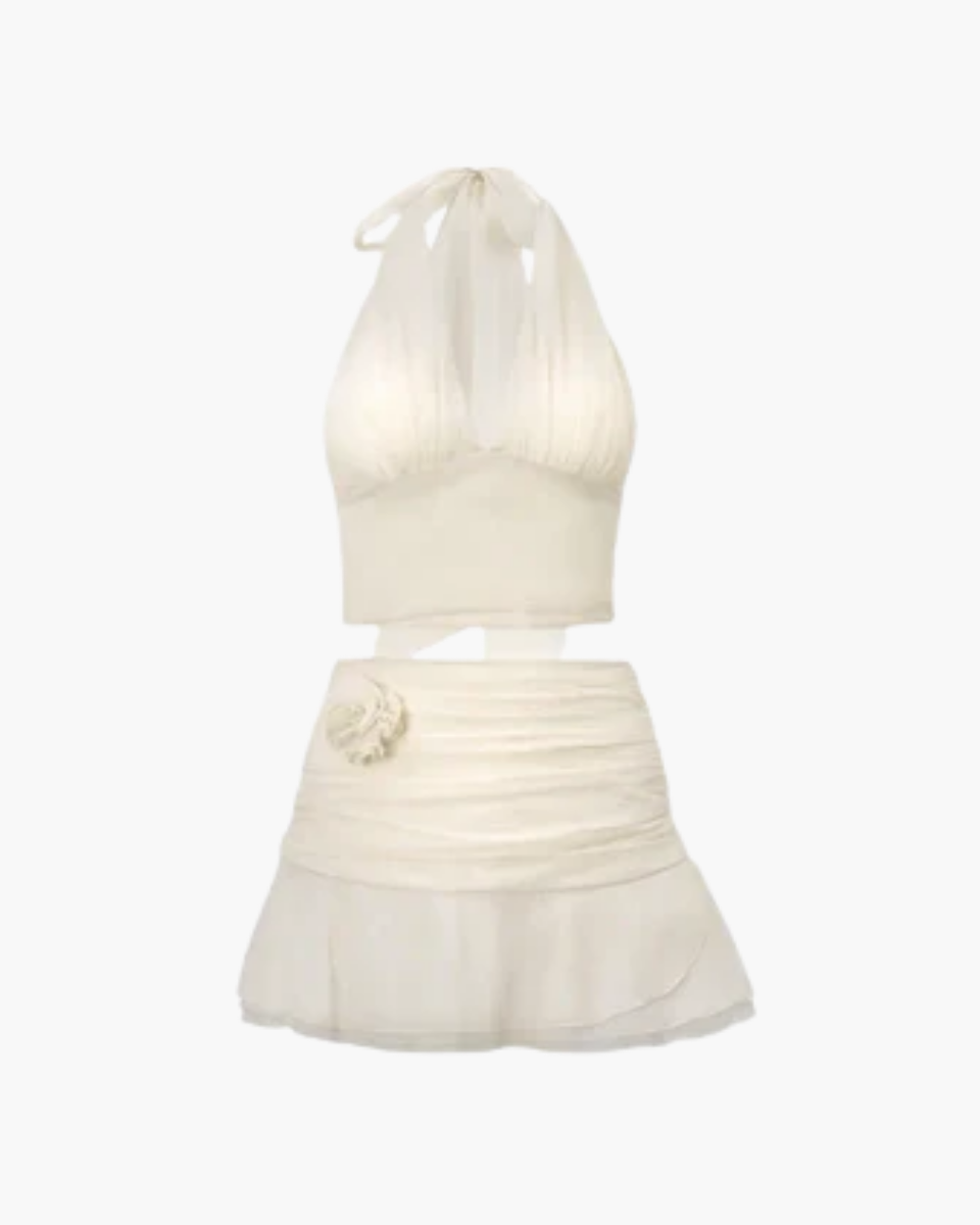 Aubépine – Organza elegance – Two-piece mini set-10174753931591-Ivory Ombre