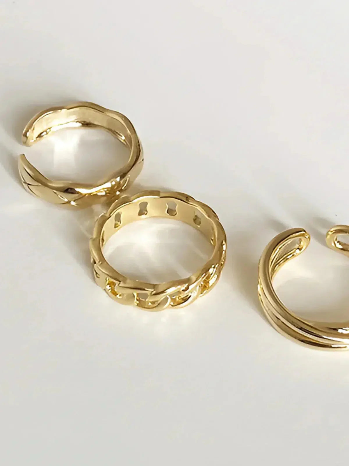 Auriane – Twisted design – Hoop ring trio-10173356867911-Ivory Ombre