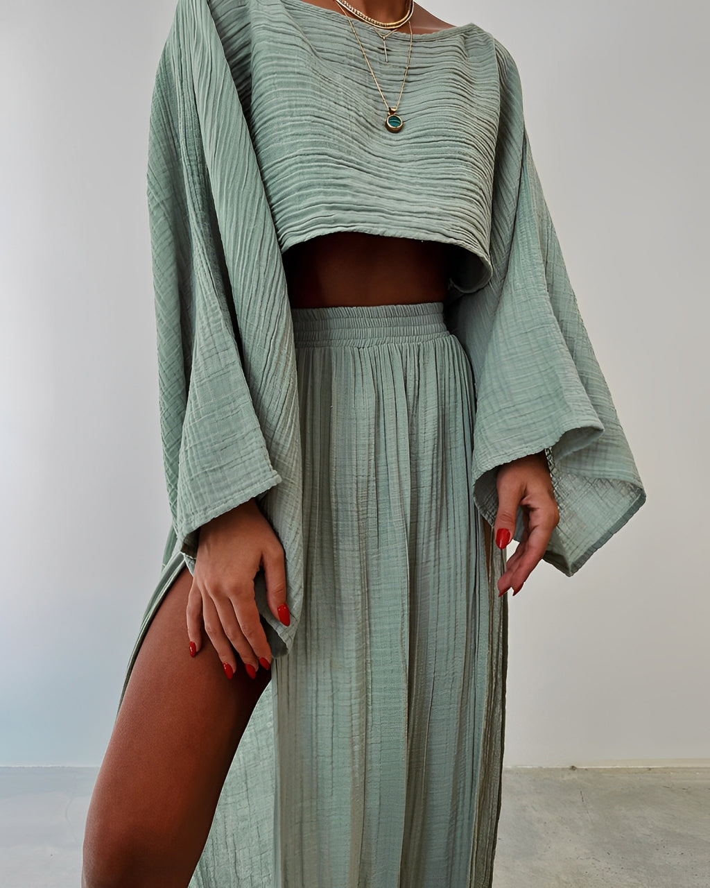 Aveline – Flowy co-ord – Beach set-10174851744071-Ivory Ombre