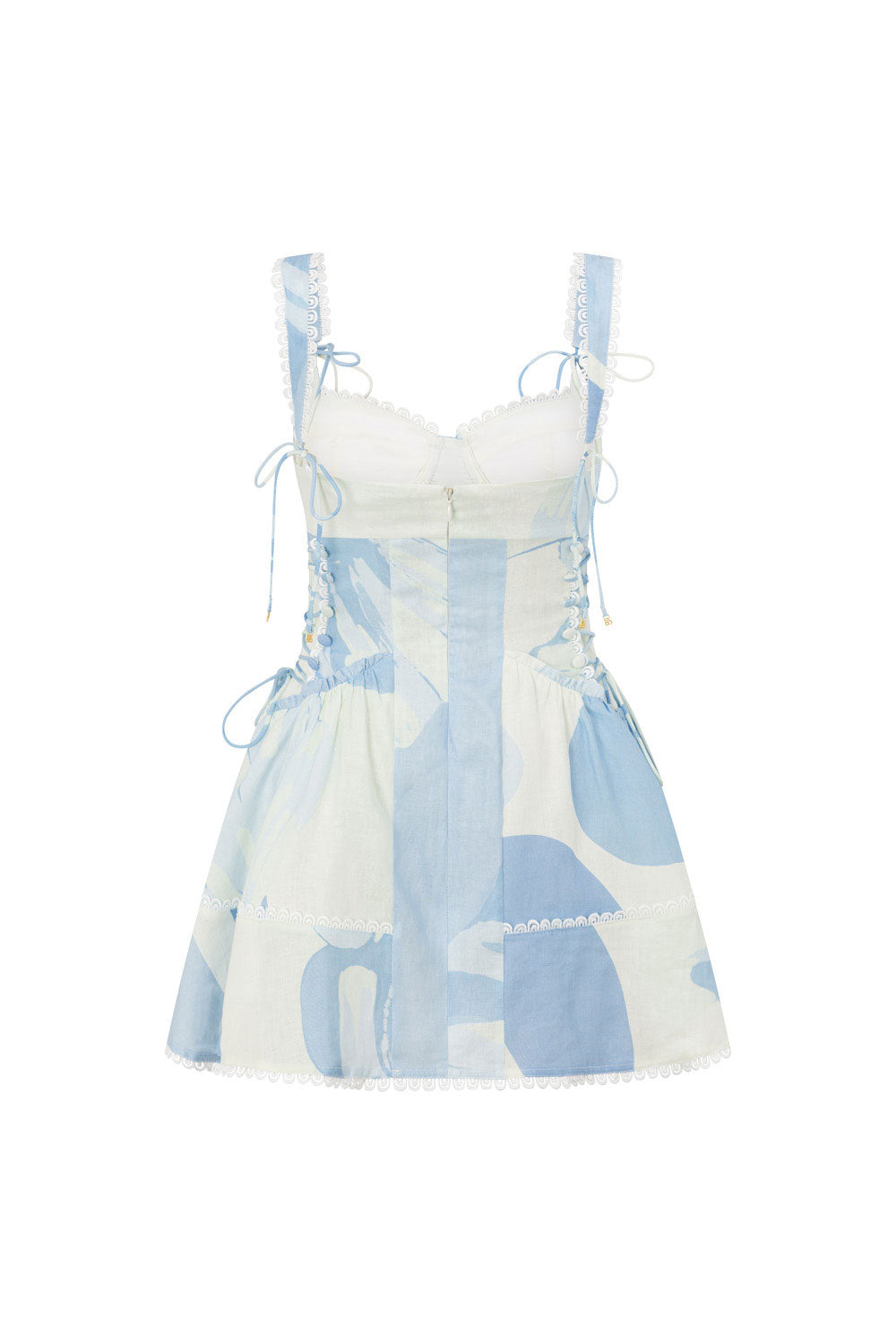 Bellanée – Corset lace-up – Mini dress-10191323070791-Ivory Ombre