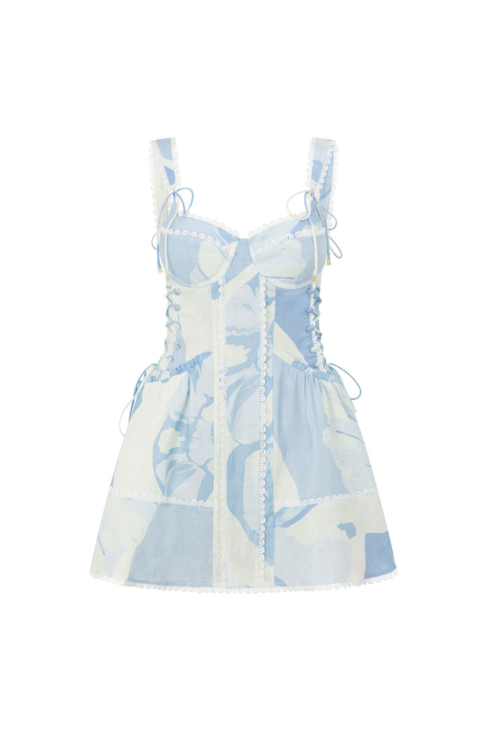 Bellanée – Corset lace-up – Mini dress-10191323070791-Ivory Ombre