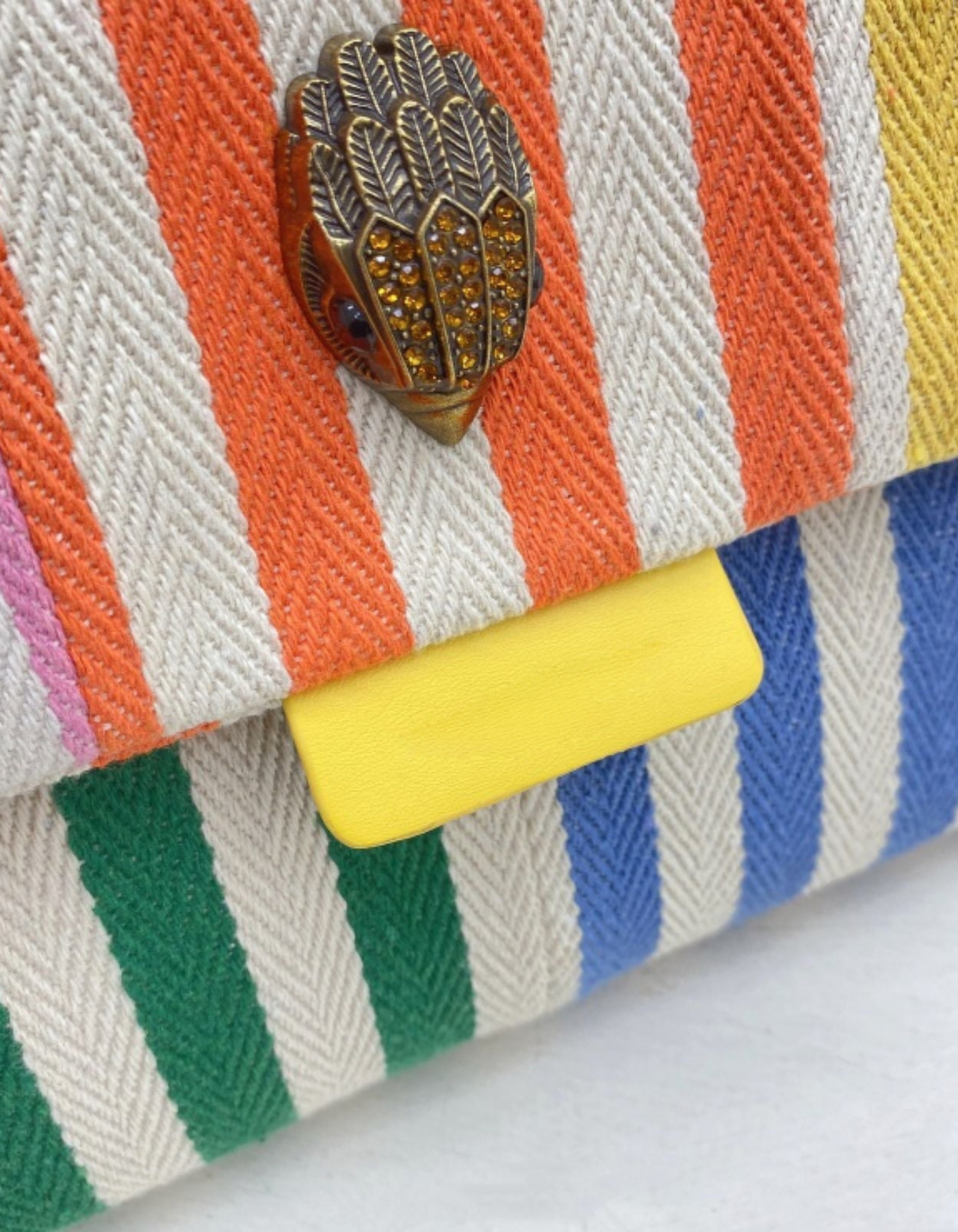 Bellanima – Vibrant striped weave – Shoulder bag-10174851416391-Ivory Ombre