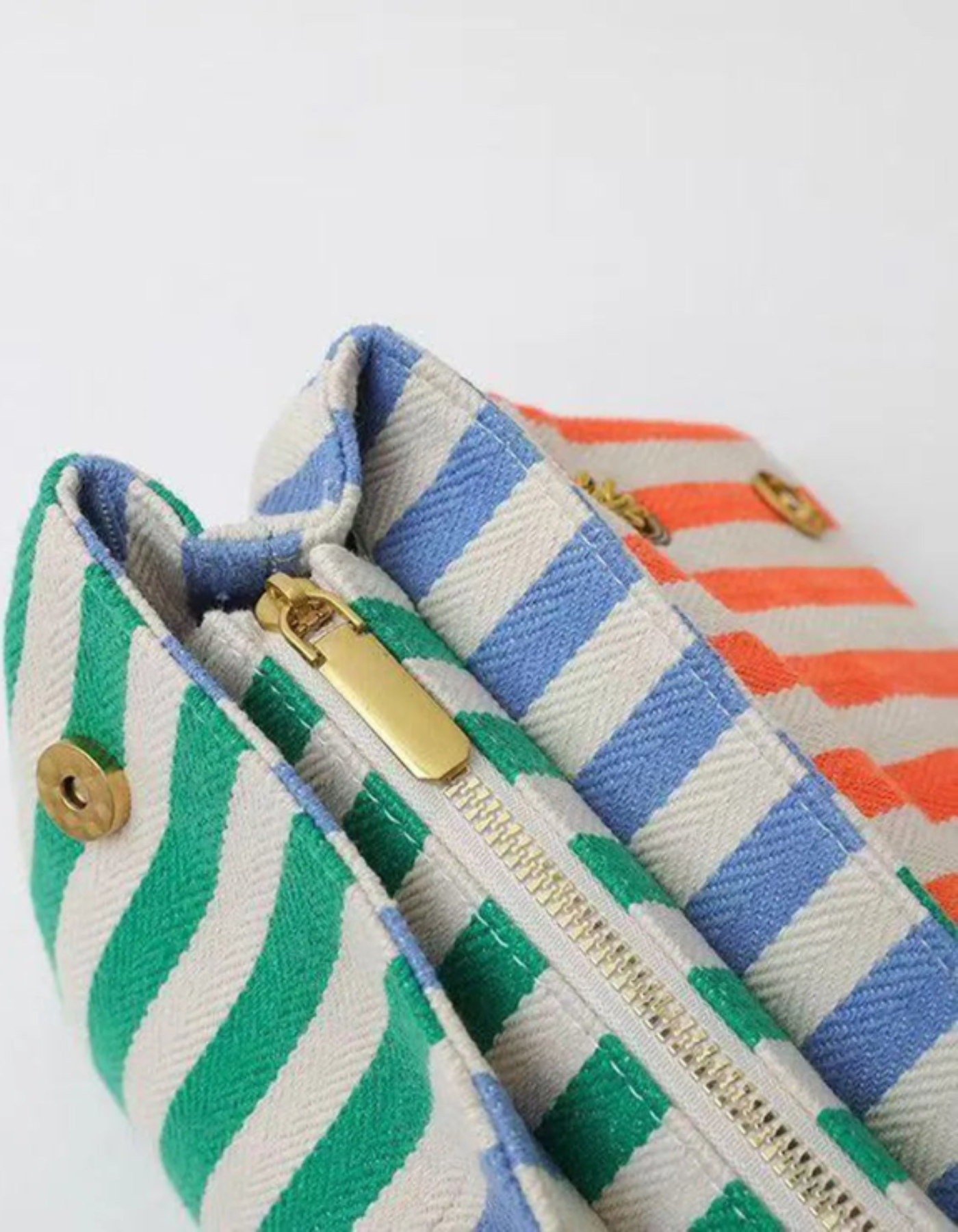 Bellanima – Vibrant striped weave – Shoulder bag-10174851416391-Ivory Ombre