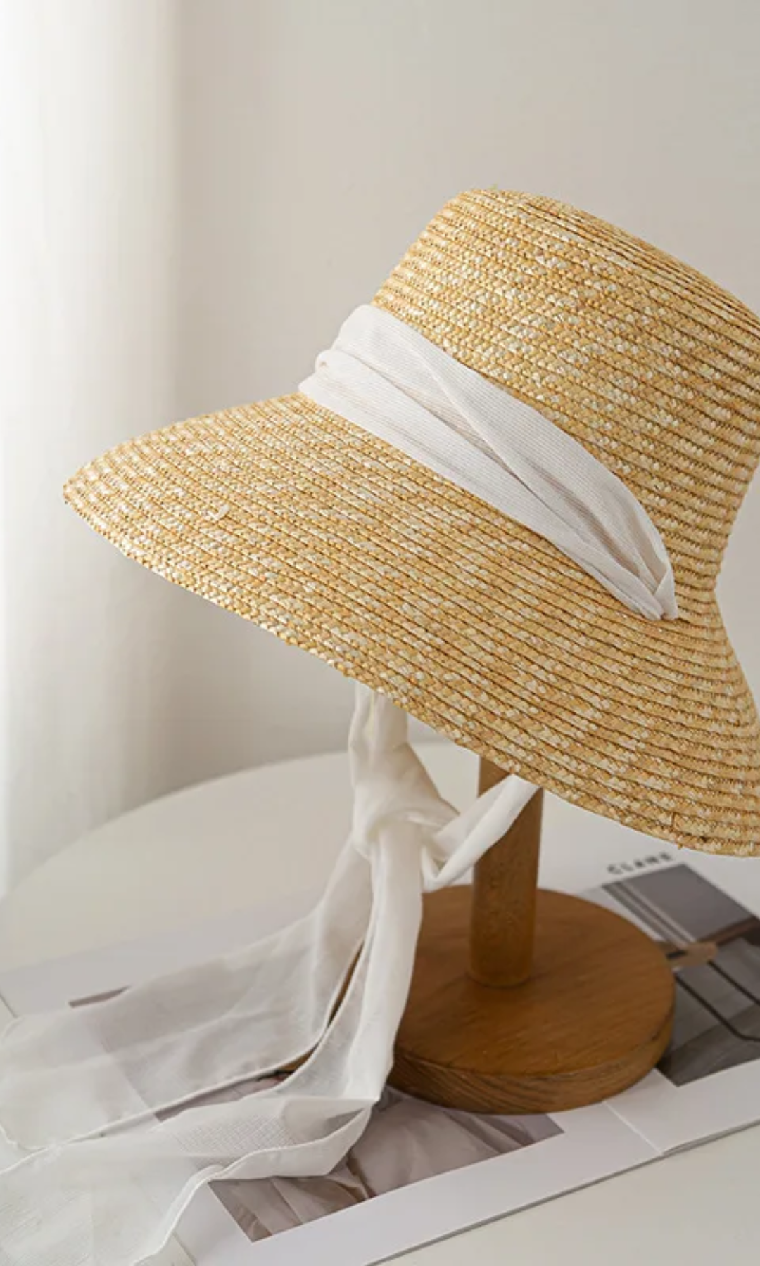 Bellavue – Band chic – Straw hat-10174849057095-Ivory Ombre
