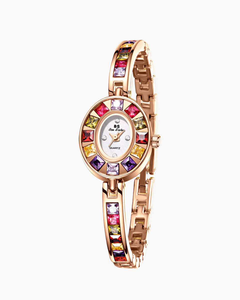 Bellevie – Multi-colored gemstone accents – Vintage watch-10173356704071-Ivory Ombre