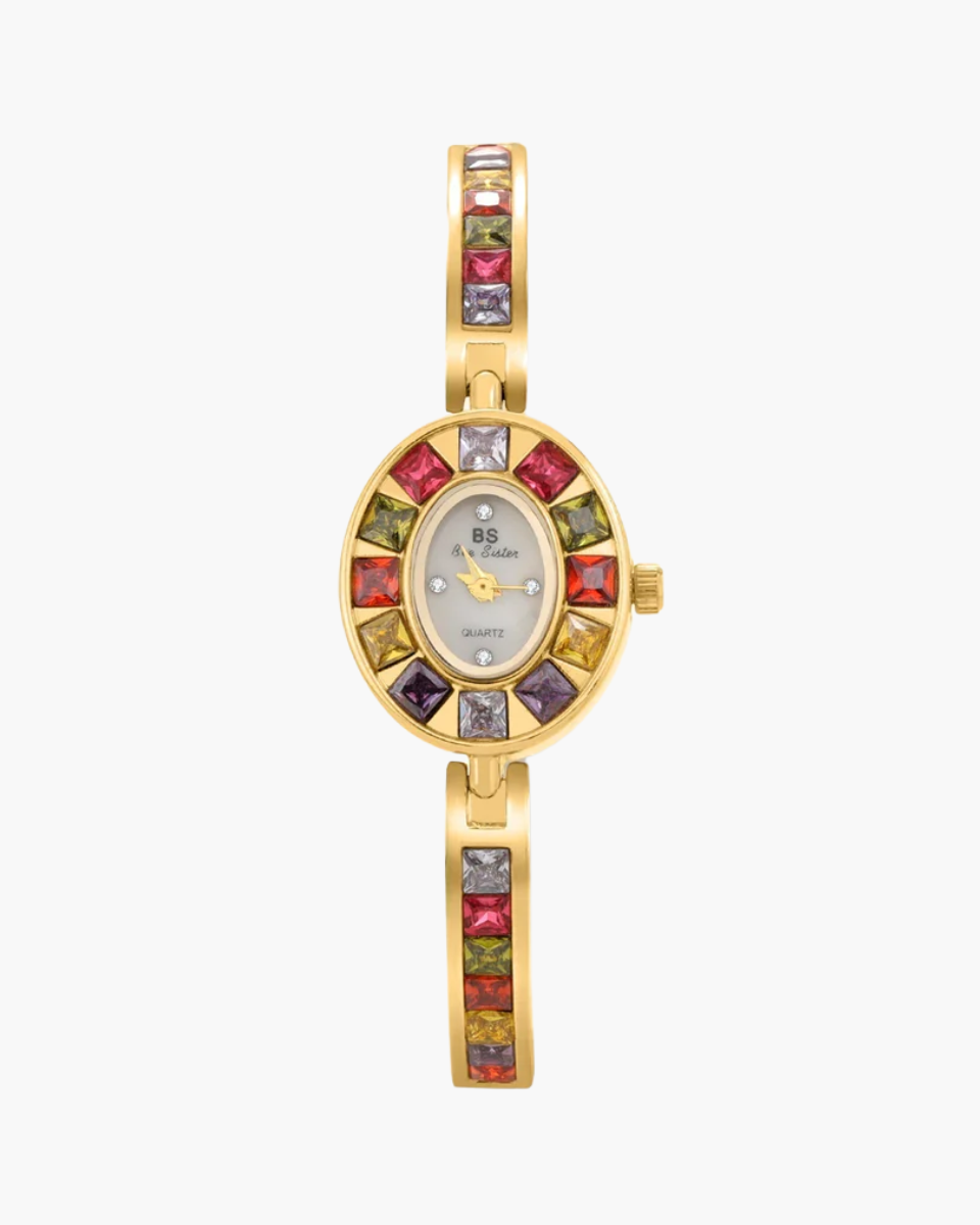 Bellevie – Multi-colored gemstone accents – Vintage watch-10173356704071-Ivory Ombre