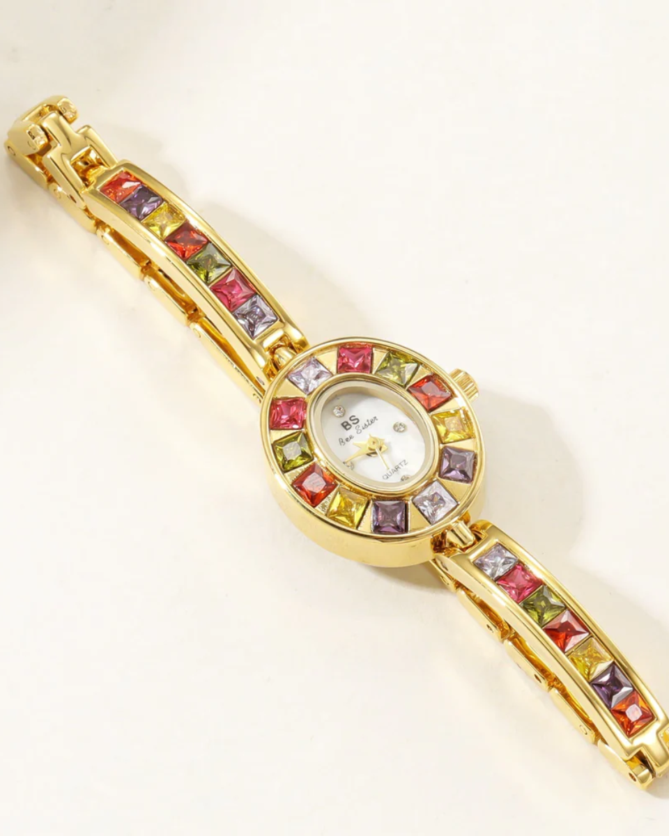 Bellevie – Multi-colored gemstone accents – Vintage watch-10173356704071-Ivory Ombre