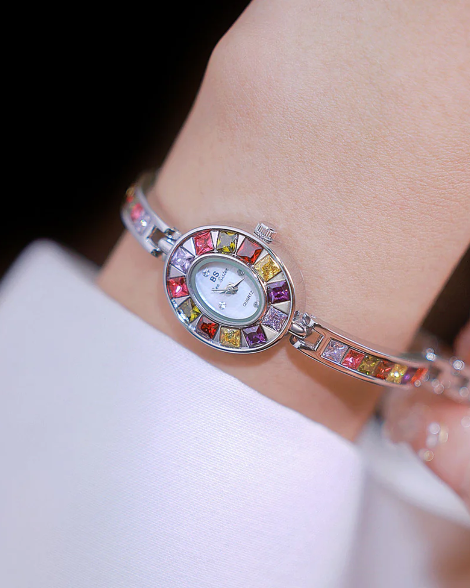 Bellevie – Multi-colored gemstone accents – Vintage watch-10173356704071-Ivory Ombre