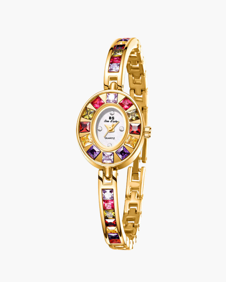 Bellevie – Multi-colored gemstone accents – Vintage watch-10173356704071-Ivory Ombre