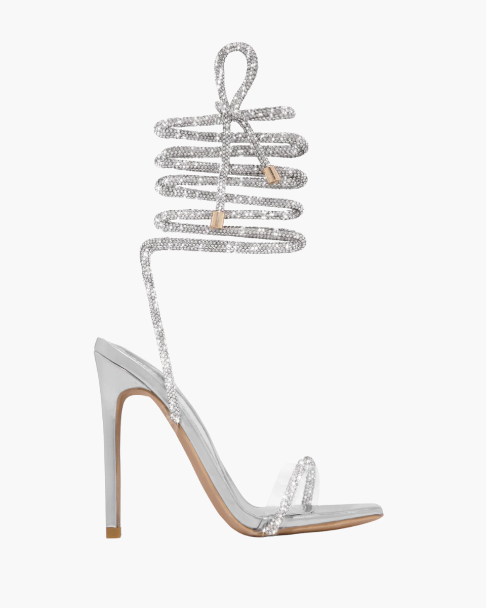 Bellezza – Embellished straps – Lace-up stiletto heels-10174762090823-Ivory Ombre