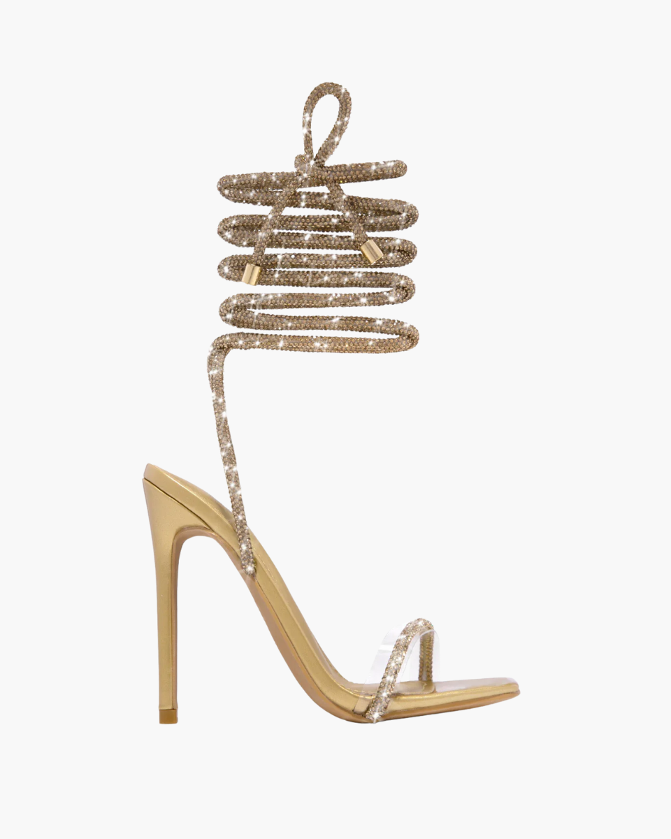 Bellezza – Embellished straps – Lace-up stiletto heels-10174762090823-Ivory Ombre