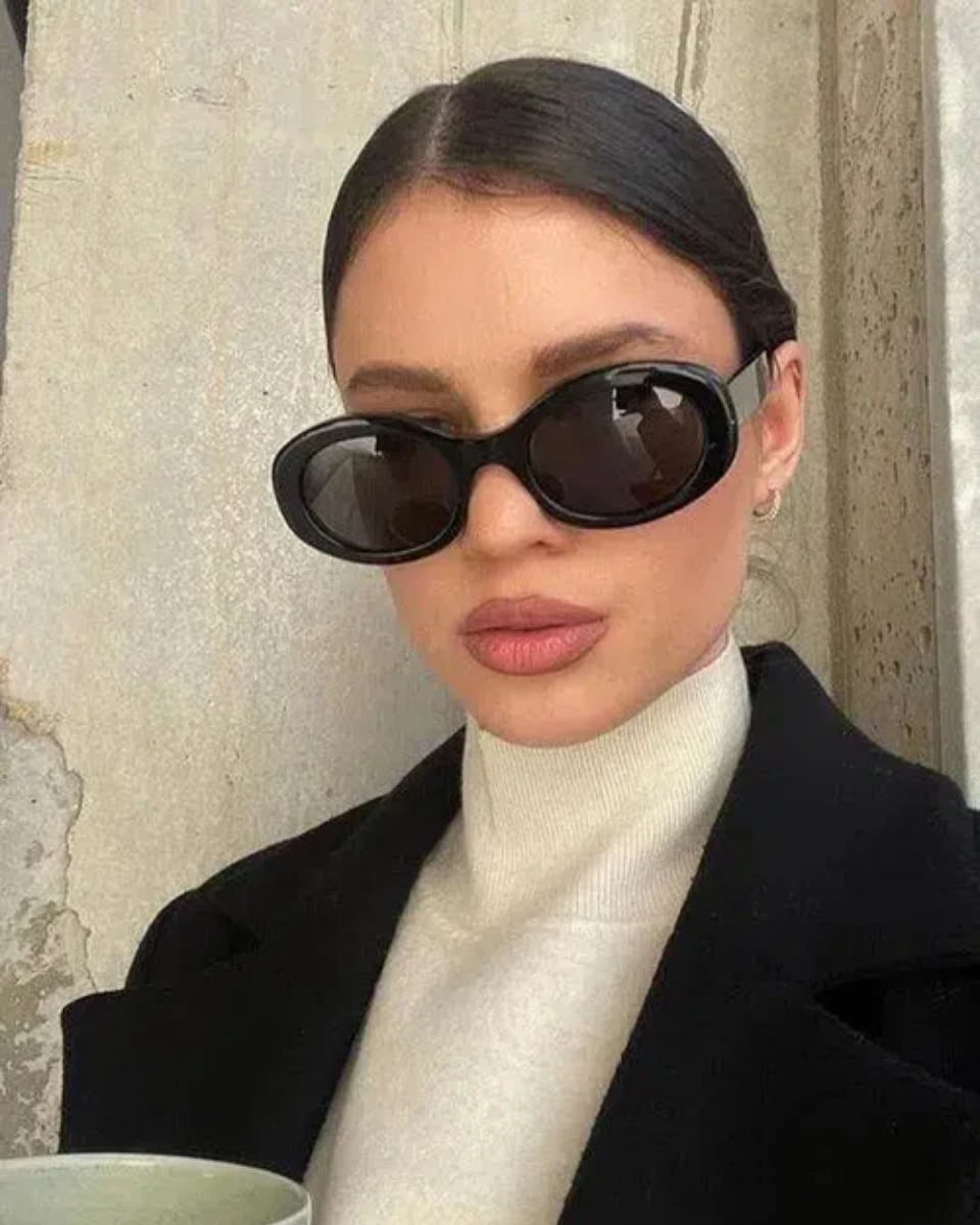 Belluna – Vintage oval design – Sunglasses-10173345694023-Ivory Ombre