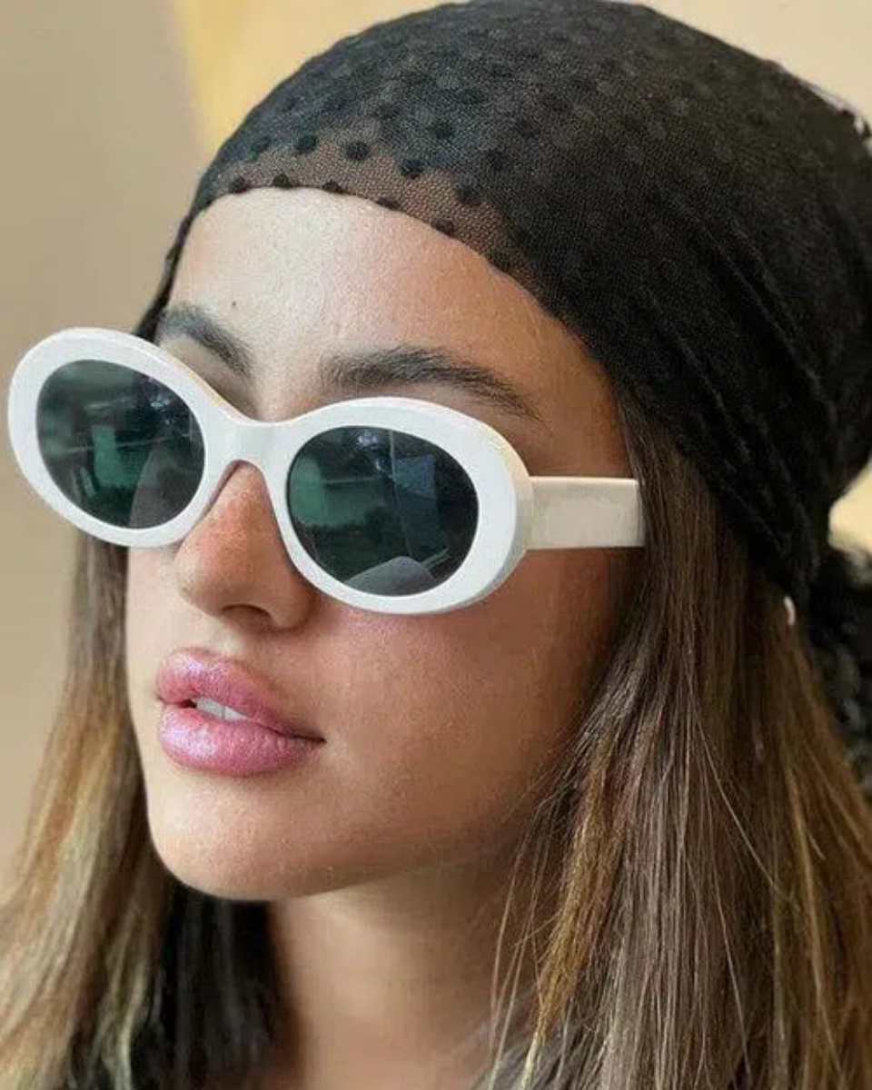 Belluna – Vintage oval design – Sunglasses-10173345694023-Ivory Ombre