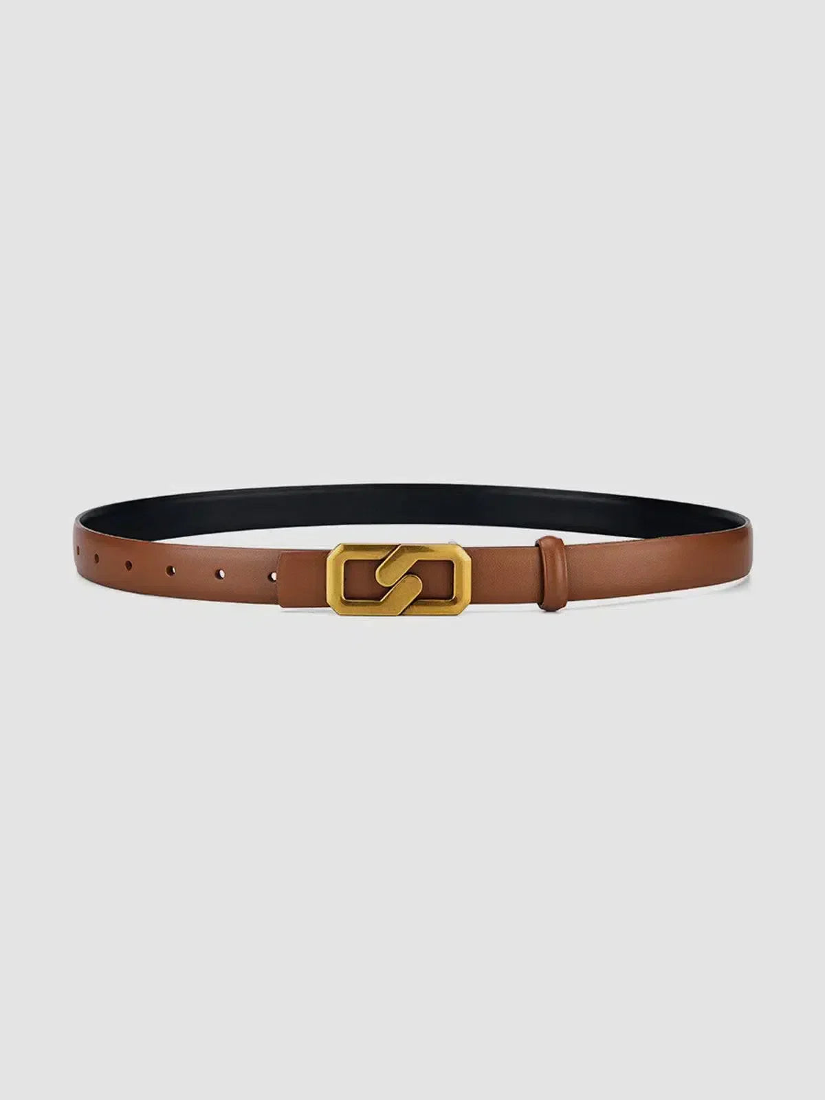 Benique – Polished metallic buckle – Belt-10174651629895-Ivory Ombre