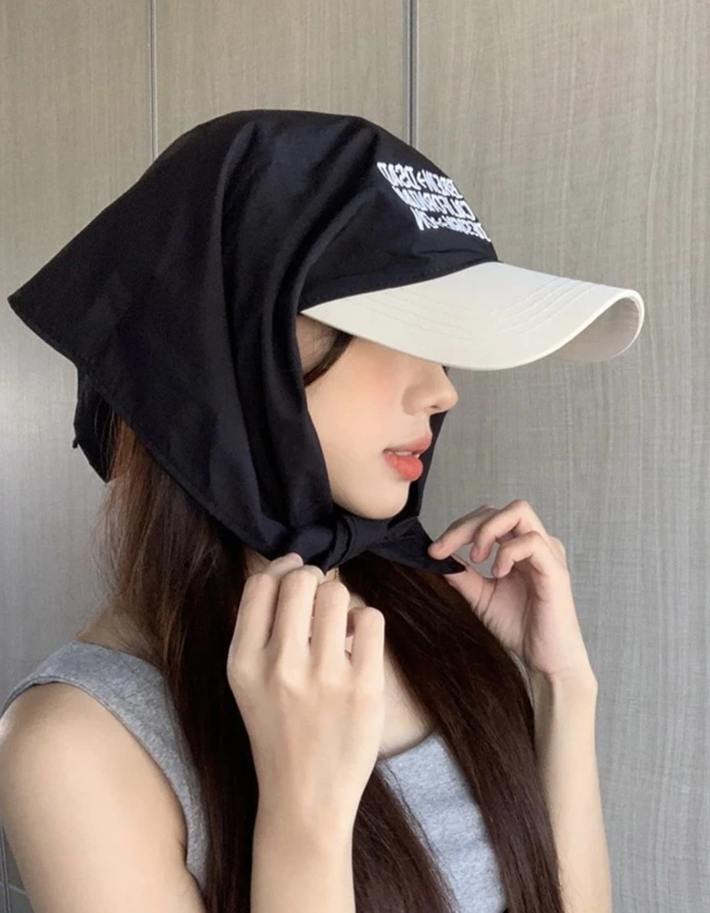 Calivento – Sunshield design – Tie-back baseball cap-10174850072903-Ivory Ombre