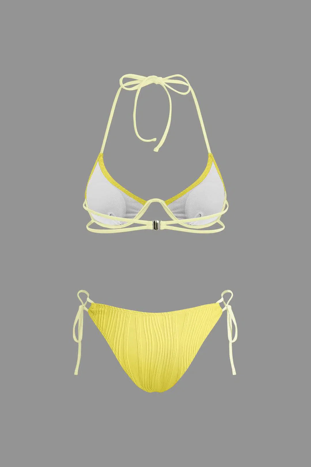 Calyne – Elegant design – Ruched bikini set-10174712250695-Ivory Ombre